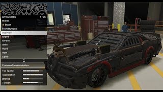 GTA 5  Arena War DLC Vehicle Customization  Apocalypse Dominator Death Race Mustang and Review [upl. by Ailefo]