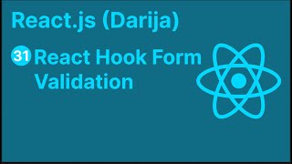 31 React JS Darija  React Hook Form Validation [upl. by Dasya481]