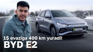 BYD E2 Toshkentdan Bochkaga 6000 som  Salondagi mitti KINOTEATR  Avtoelonuz [upl. by Elleon532]