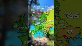 Life expectancy in Europe europe mapper mapping funny memes globalmapper geography mapology [upl. by Bast]