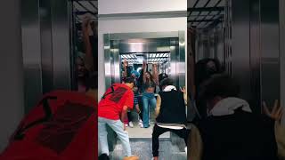 elevator kids 🤭😳 michellekennelly trending ytshorts school elevator challenge [upl. by Ahtel658]