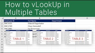 VLookup on Multiple Sheets in Excel [upl. by Tim]