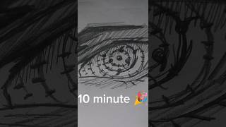 How to make rinnegan eye 1 second to 10 minute shorts narutoshippuden howtodraw [upl. by Damien]