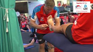 Swifts physio on importance of strapping [upl. by Uzia]