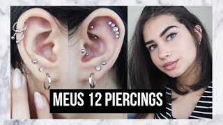 TUDO SOBRE OS MEUS PIERCINGS [upl. by Alset]