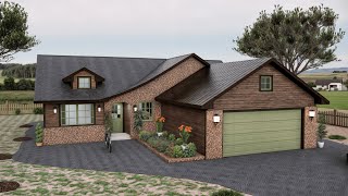 Discover This Stunning 3 BEDROOM Small House Design  9x13m 30x45  Rustic Stone amp Wood House [upl. by Nirtak]