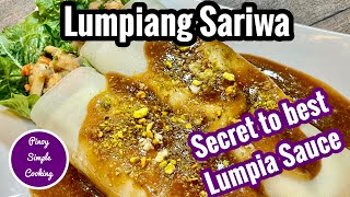 LUMPIANG SARIWA  How to make Fresh Lumpia  With Best Lumpiang Sariwa Sauce  Pinoy Simple Cooking [upl. by Oiciruam]