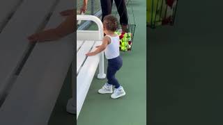 Mama Serena Williams teaching youngest baby girl Adira River Ohanian tennis  So adorable [upl. by Lauber]