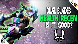 DUAL BLADES  HEALTH REGEN Is It Worth It Monster Hunter World Augmentation [upl. by Rolyks]