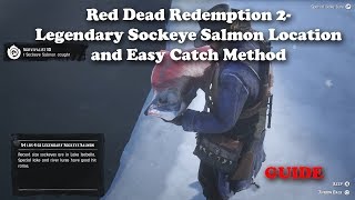 Red Dead Redemption 2  Legendary Sockeye Salmon Location and Catch  Easy Method [upl. by Maribel]