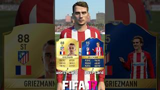 🇫🇷 ANTOINE GRIEZMANN worst vs best card in EVERY FIFA 1224⚽ fifa eafc24 fc24 fc25 griezmann [upl. by Vic]