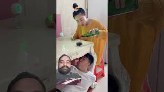 funny duet comedy couple barber trend ytshorts comedyexperiment comedyfilms rippiebear [upl. by Eniawd]