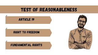 Article 19 I Part 2 I Test of Reasonableness I Fundamental Rights I Indian Polity I Nikhil Saini [upl. by Greysun]