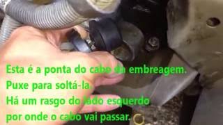 Troca cabo embreagem Peugeot 206 14 [upl. by Sibel]