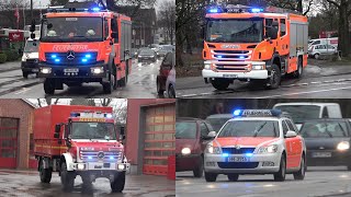 ORKAN quotZEYNEPquot über HAMBURG  AUSNAHMEZUSTAND Einsatzfahrten Feuerwehr Hamburg [upl. by Melone538]