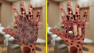 asmr hand cleaning animation  female asmr hand cleaning [upl. by Inattirb]