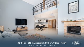 Prodej rodinného domu s dvojgaráží  218 m² pozemek 866 m²  fotovoltaika Tišice  Kozly [upl. by Warfore]