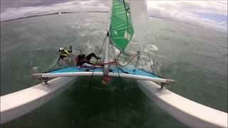 Two kids amp a Hobie 14 Turbo [upl. by Ardiekal385]