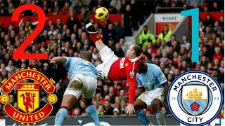 Manchester United Vs Manchester City 21 Rooney Sensational Goal [upl. by Gertruda]