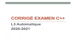 Corrige Examen C 2021 L3 Automatique [upl. by Arreip]