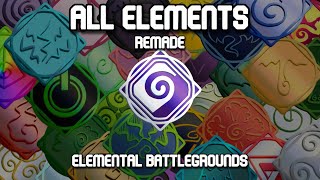 Showcasing All Elements Remade  Elemental Battlegrounds  Roblox [upl. by Enyamrahs]