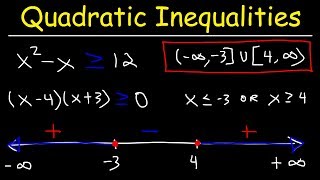 Quadratic Inequalities [upl. by Gonsalve]