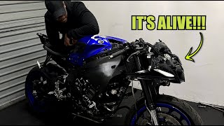 2023 Yamaha R1 Wrecked Bike Rebuild  Part 4 [upl. by Naitsirk]