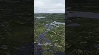 Hardangervidda from above  DJI Mini 3 drone norway nature djimini3 cinematic snow glacier [upl. by Asiluy]