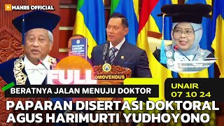 LUAR BIASA PEMAPARAN RINGKASAN DISERTASI DOKTORAL AHY DI UNIVERSITAS AIRLANGGA [upl. by Nairdad399]