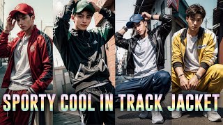 SPORTY COOL IN TRACK JACKET AI Art Lookbook aiart ailookbook aimodel [upl. by Thera602]