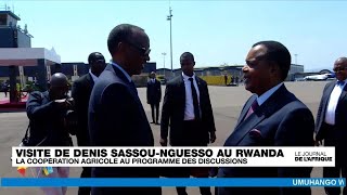 Le président congolais Denis SassouNguesso en visite dÉtat au Rwanda • FRANCE 24 [upl. by Nwavahs]