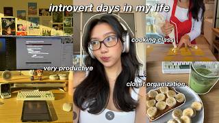 introvert diaries ☁️ productive homebody days in my life apartment updates adulting cooking class [upl. by Jill]