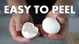 Easiest Way To Peel Hard Boiled Eggs Shell [upl. by Mehsah34]