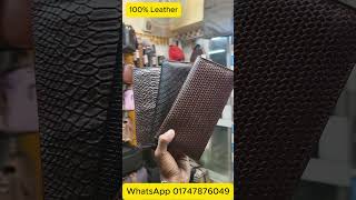 100 Pure Leather Long Wallet WhatsApp  01747876049 backpacking backpack wallet longwallet [upl. by Gnouh377]