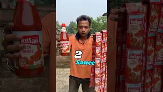 Bottle Vs Pouch Tomato 🍅 Sauce wait test Bengali mini blog shorts 😵￼ [upl. by Yboj463]