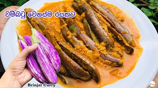 ගෑවුන තැන කන්න පුලුවන් සයිවර් කඩේ වම්බටු හින්දුම👩‍🍳♥️Brinjal Curry Recipe Wambatu Curry [upl. by Piero535]