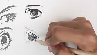 Drawing anime eyes 005 drawing anime eyes eyesdrawing pendrawing cute cartoondrawing [upl. by Mattah143]