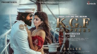 KGF  Chapter 3  Trailer Hindi  Rocking Star Yash  Prabhas  Raveena Tondon  Prasanth Neel [upl. by Standish646]