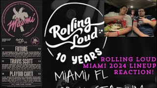 ROLLING LOUD MIAMI 2024 LINEUP REACTION 10th Year Anniversary [upl. by Lrig152]