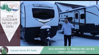 2024 Forest River Flagstaff Micro Lite 22FBS  Top Down Hair Back  Layzee Acres RV Sales [upl. by Leiser]