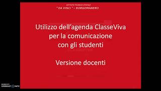 Compilazione Agenda ClasseViva [upl. by Elleirad]