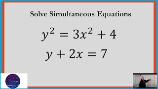 Solve Simultaneous Equations with Quadratic Terms [upl. by Eustache]