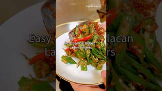 🔥 Spicy Sambal Belacan with Okra No water added 😋 Musttry Malaysian dish [upl. by Leidgam]