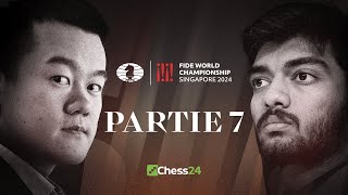 7 Partie der FIDEWELTMEISTERSCHAFT  Ding Liren vs Gukesh Dommaraju [upl. by Nnylsia]