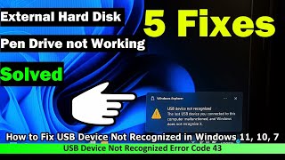 How to Fix USB Device Not Recognized in Windows 10 11 7 and Solutions for All Versions [upl. by Froma]