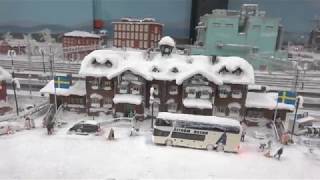 Miniatur Wunderland Hamburg 2018  Schneelandschaft in Skandinavien [upl. by Alikahs]