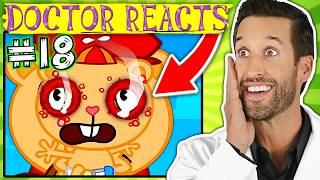 ER Doctor REACTS to Happy Tree Friends Medical Scenes 18 [upl. by Kcered274]