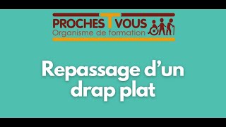 Repassage et pliage dun drap plat [upl. by Yortal]