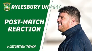 POSTMATCH REACTION  Leighton Town 41 Aylesbury United [upl. by Eidaj]