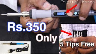 Best soldering iron full detail 60 Watt 90 Watt digital temperature metre 5 bit free [upl. by Fadil]